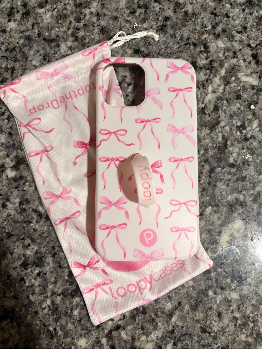 LoopyCases Pink Bow Pattern iPhone 12 Case